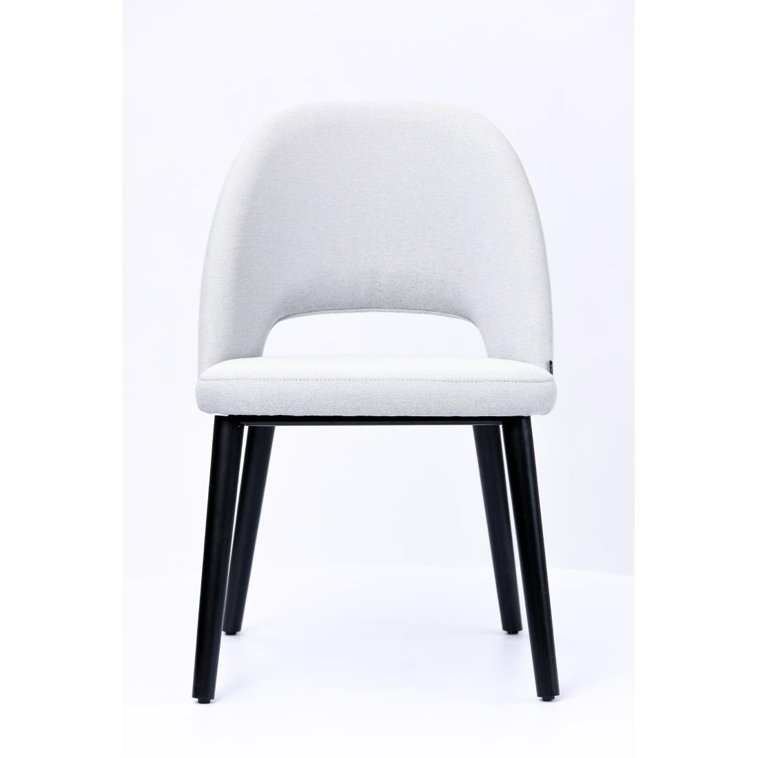 Furnlink Durafurn Semifreddo Chair - Black Legs/ Light Grey Woven Fabric • PAS-DU165