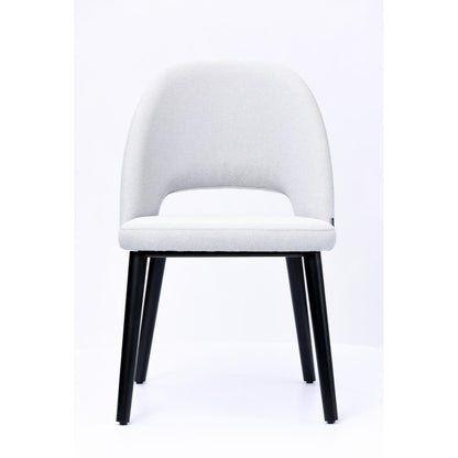 Furnlink Durafurn Semifreddo Chair - Black Legs/ Light Grey Woven Fabric • PAS-DU165