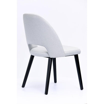 Furnlink Durafurn Semifreddo Chair - Black Legs/ Light Grey Woven Fabric • PAS-DU165