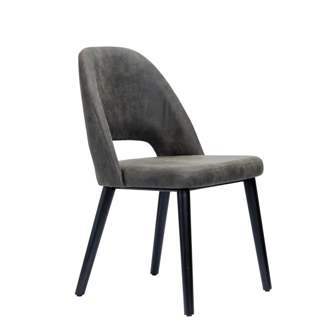 Furnlink Durafurn Semifreddo Chair Charcoal (2 Pack) • PAS-DU169