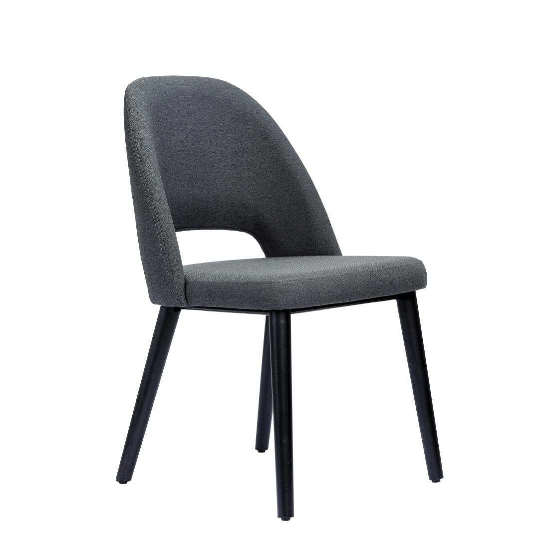 Furnlink Durafurn Semifreddo Chair - Black Legs/Anthracite Woven Fabric • PAS-DU170