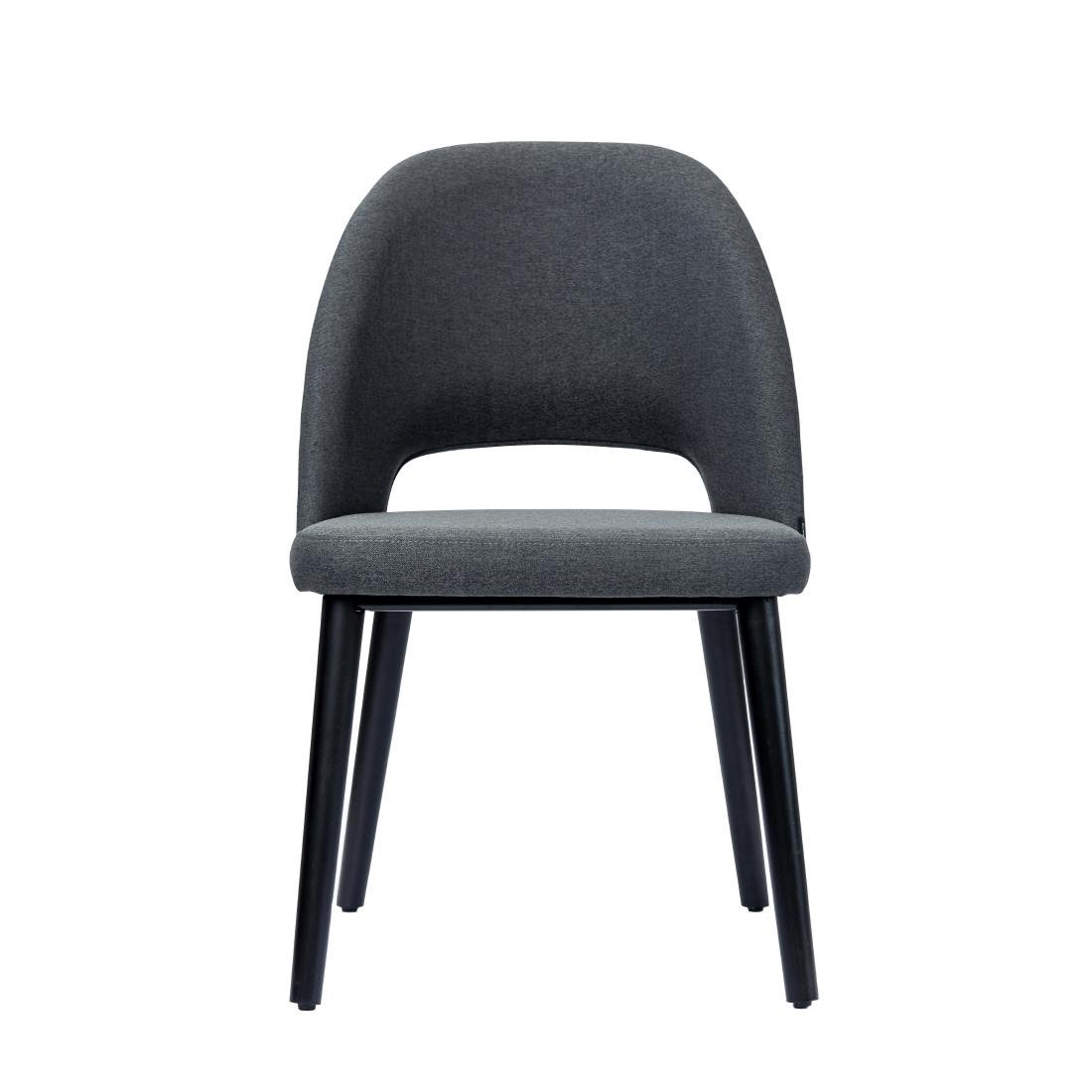 Furnlink Durafurn Semifreddo Chair - Black Legs/Anthracite Woven Fabric • PAS-DU170