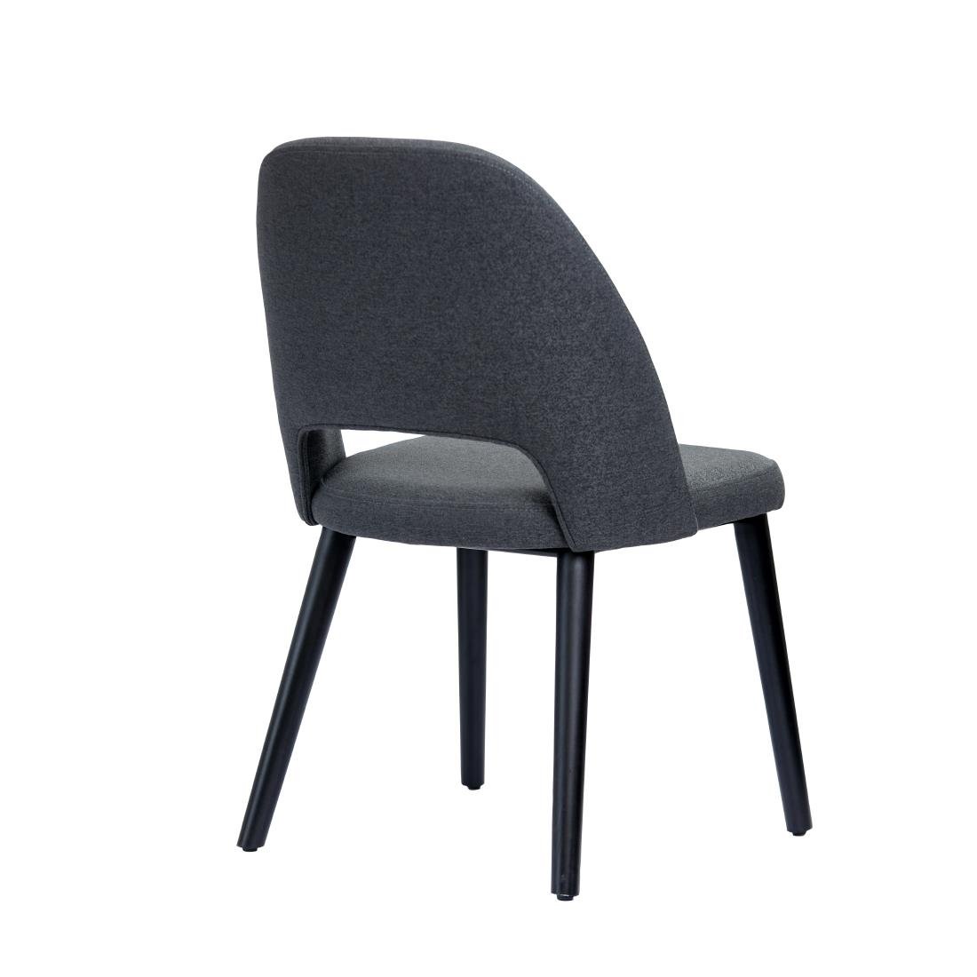 Furnlink Durafurn Semifreddo Chair - Black Legs/Anthracite Woven Fabric • PAS-DU170