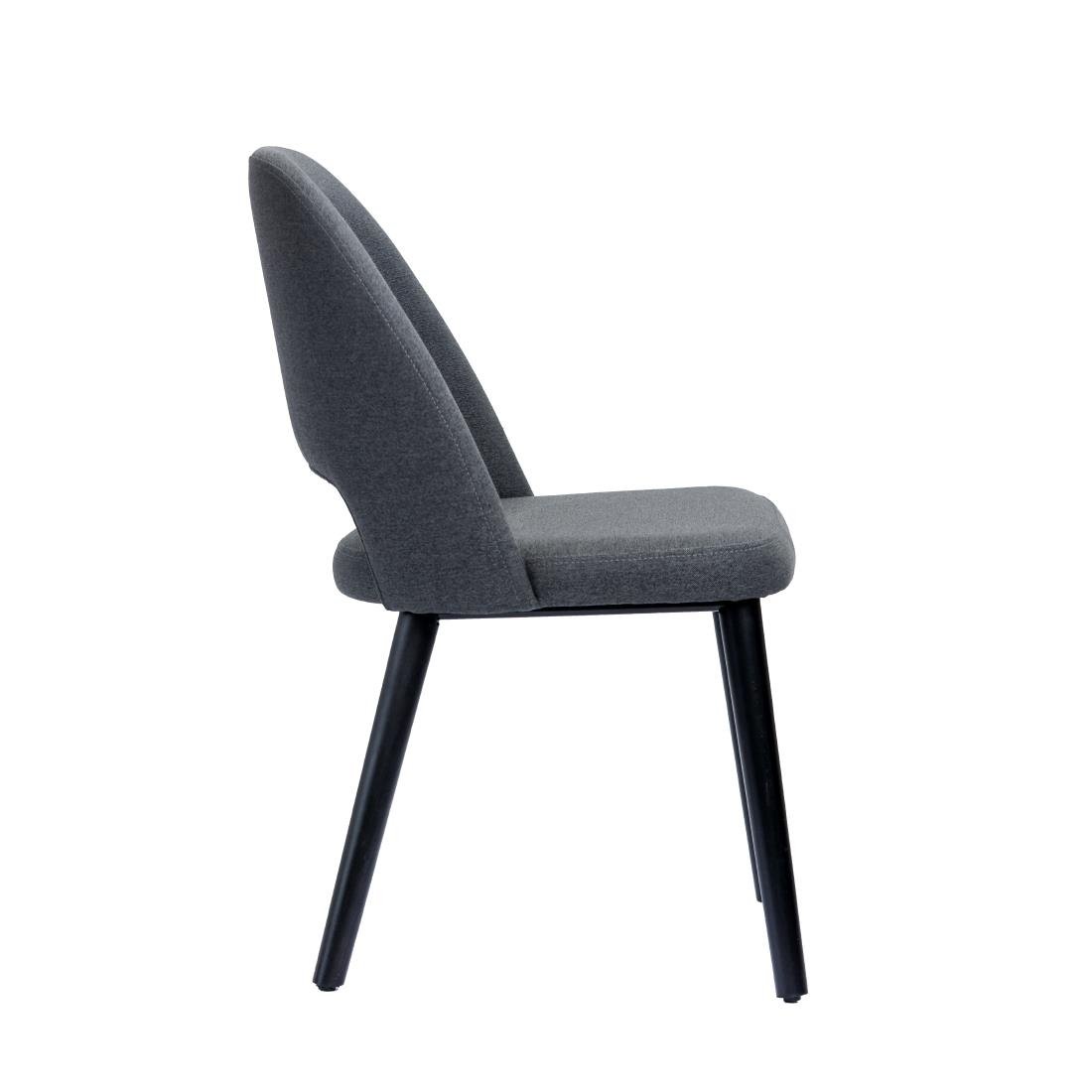 Furnlink Durafurn Semifreddo Chair - Black Legs/Anthracite Woven Fabric • PAS-DU170