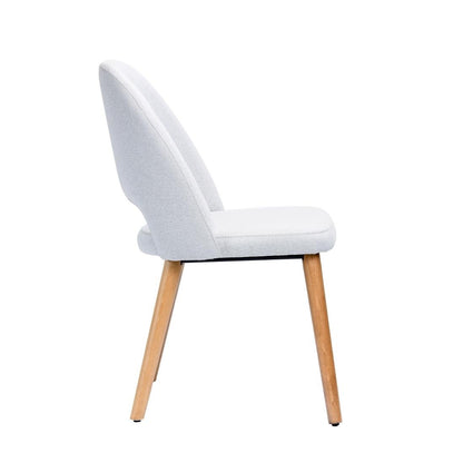 Furnlink Durafurn Semifreddo Chair - Trojan Oak Legs/ Light Grey Woven Fabric • PAS-DU177