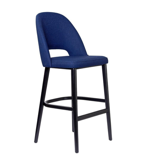 Furnlink Durafurn Semifreddo Stool - Black Legs/Navy Woven Fabric • PAS-DU195