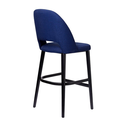 Furnlink Durafurn Semifreddo Stool - Black Legs/Navy Woven Fabric • PAS-DU195