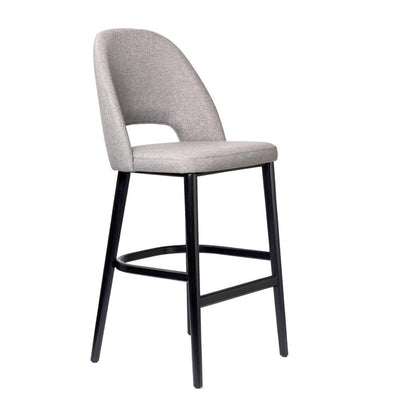 Furnlink Durafurn Semifreddo Stool - Black Legs/Taupe Woven Fabric • PAS-DU196