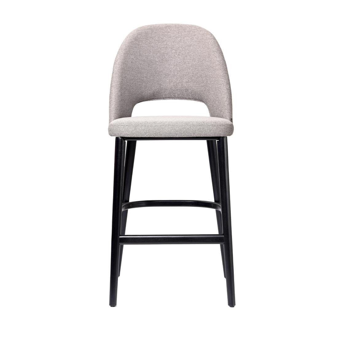 Furnlink Durafurn Semifreddo Stool - Black Legs/Taupe Woven Fabric • PAS-DU196