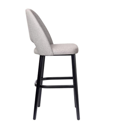 Furnlink Durafurn Semifreddo Stool - Black Legs/Taupe Woven Fabric • PAS-DU196