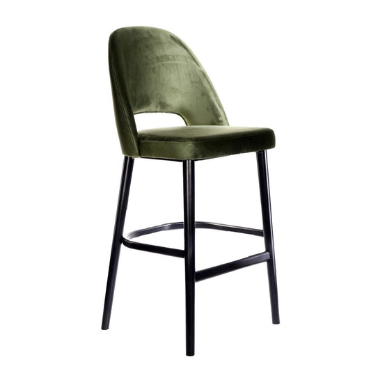 Furnlink Durafurn Semifreddo Stool - Black Legs/Avocado Velvet • PAS-DU197