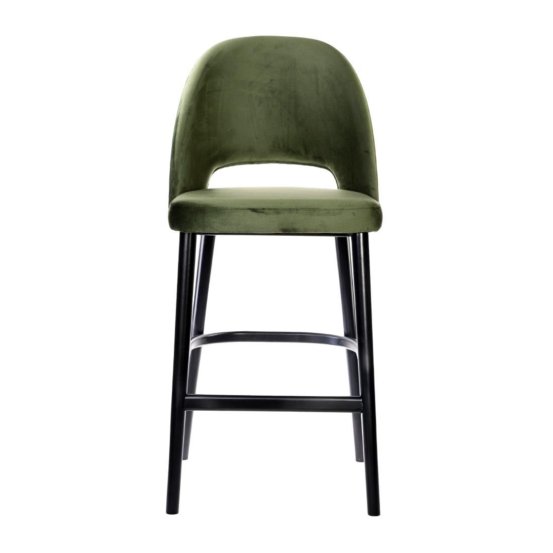 Furnlink Durafurn Semifreddo Stool - Black Legs/Avocado Velvet • PAS-DU197