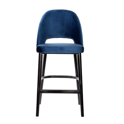 Furnlink Durafurn Semifreddo Stool - Black Legs/Denim Velvet • PAS-DU198