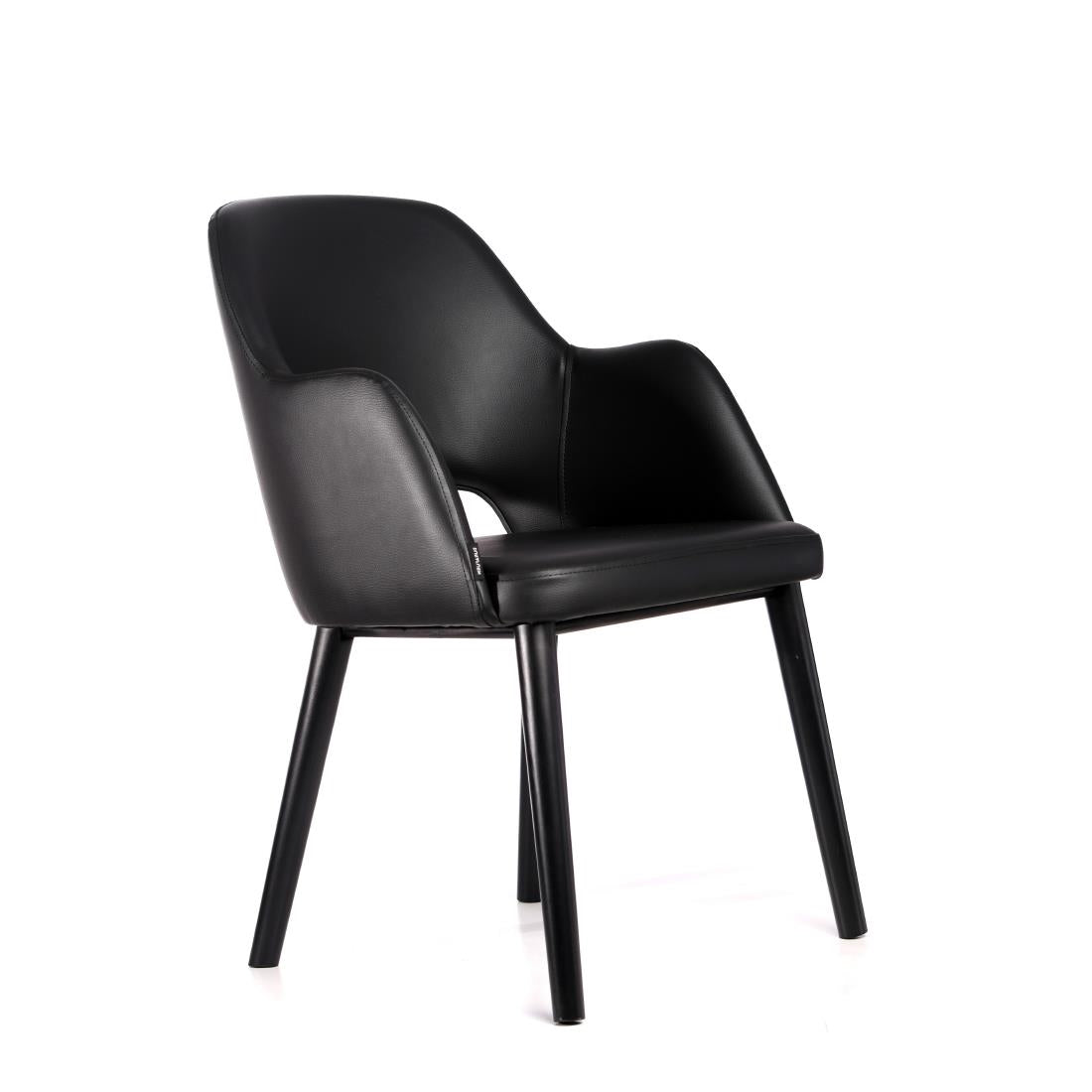 Furnlink Durafurn Sorbet Arm Chair Black (2 Pack) • PAS-DU212
