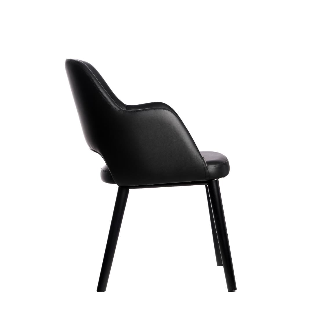 Furnlink Durafurn Sorbet Arm Chair Black (2 Pack) • PAS-DU212