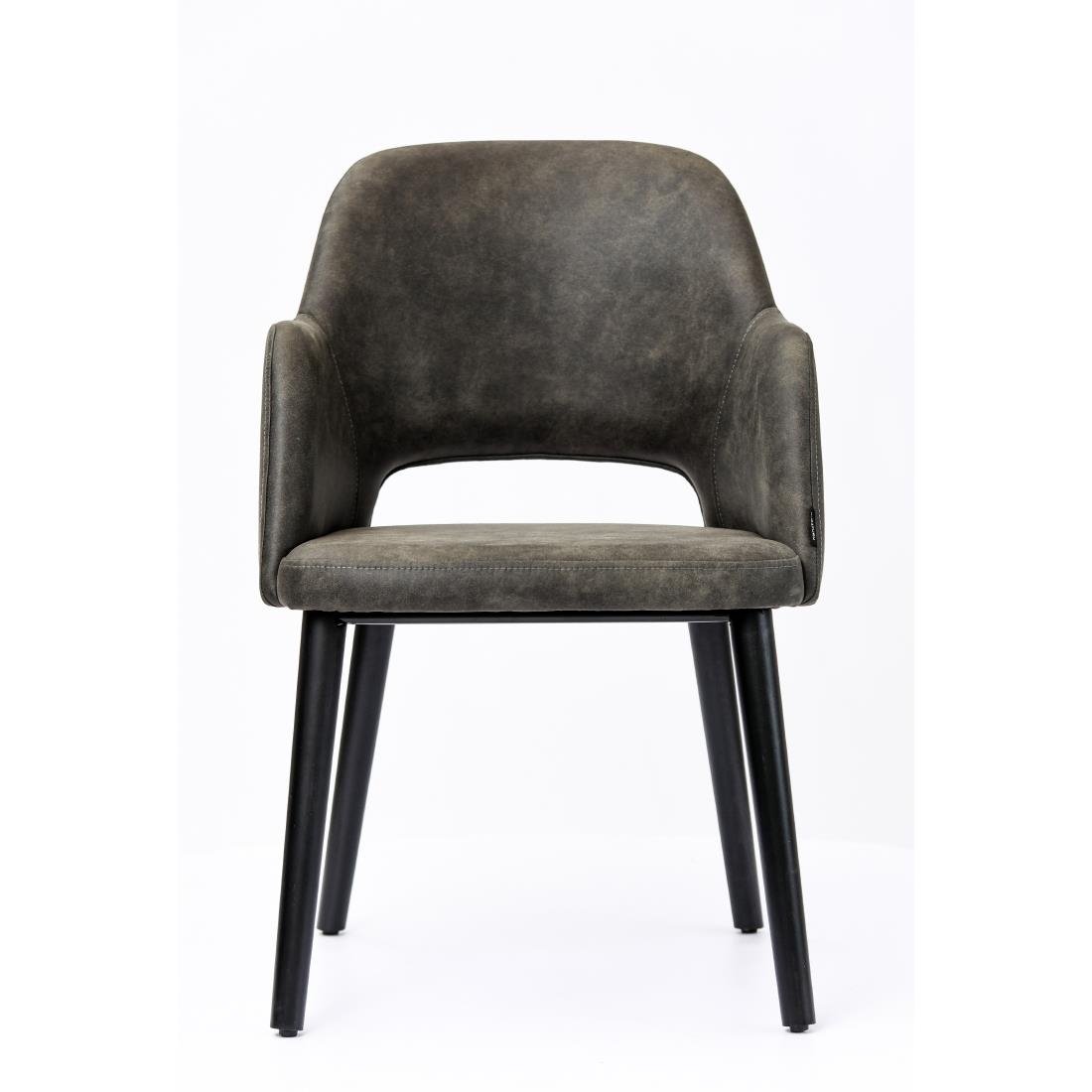 Furnlink Durafurn Sorbet Chair - Black Legs/Charcoal Premium Vinyl • PAS-DU217