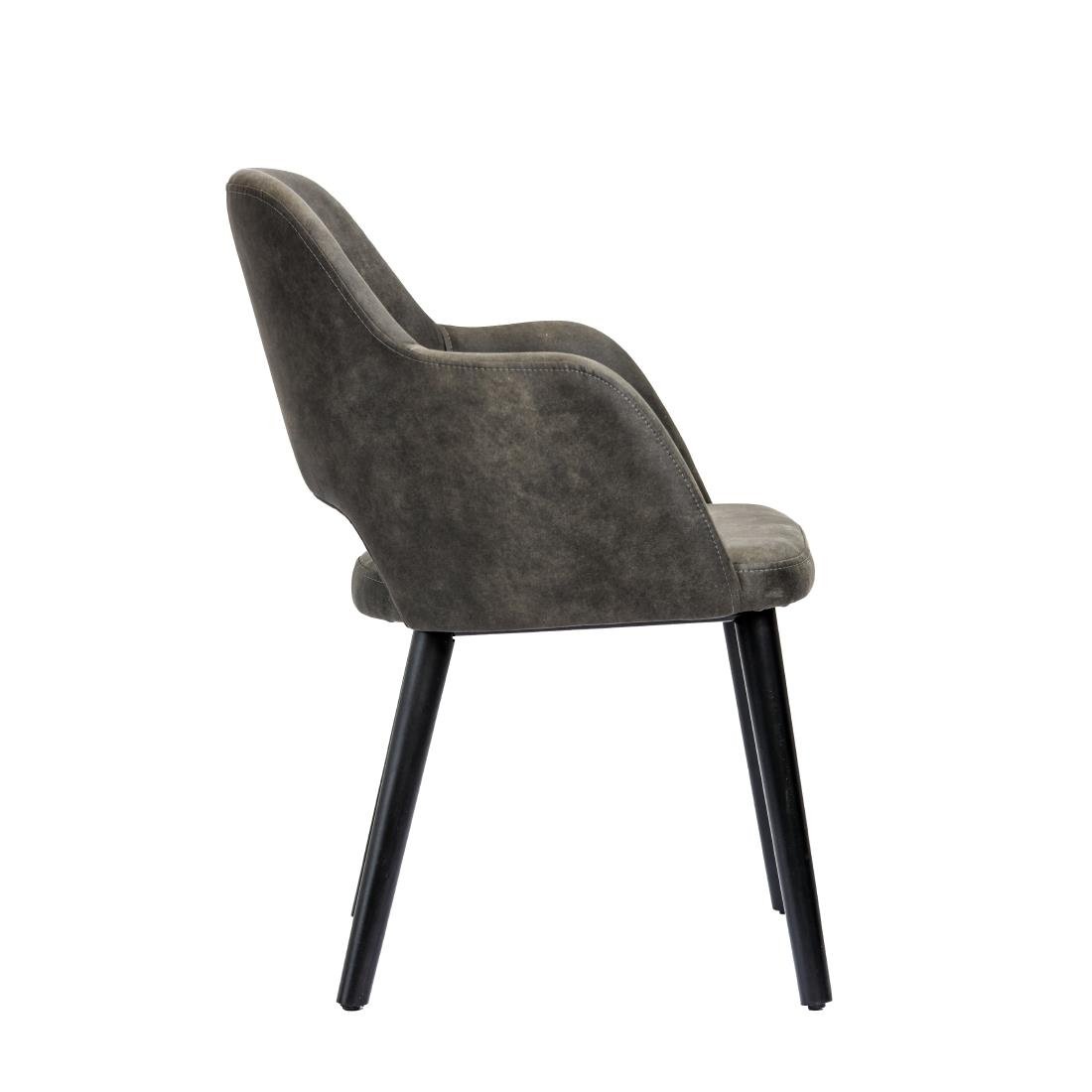 Furnlink Durafurn Sorbet Chair - Black Legs/Charcoal Premium Vinyl • PAS-DU217