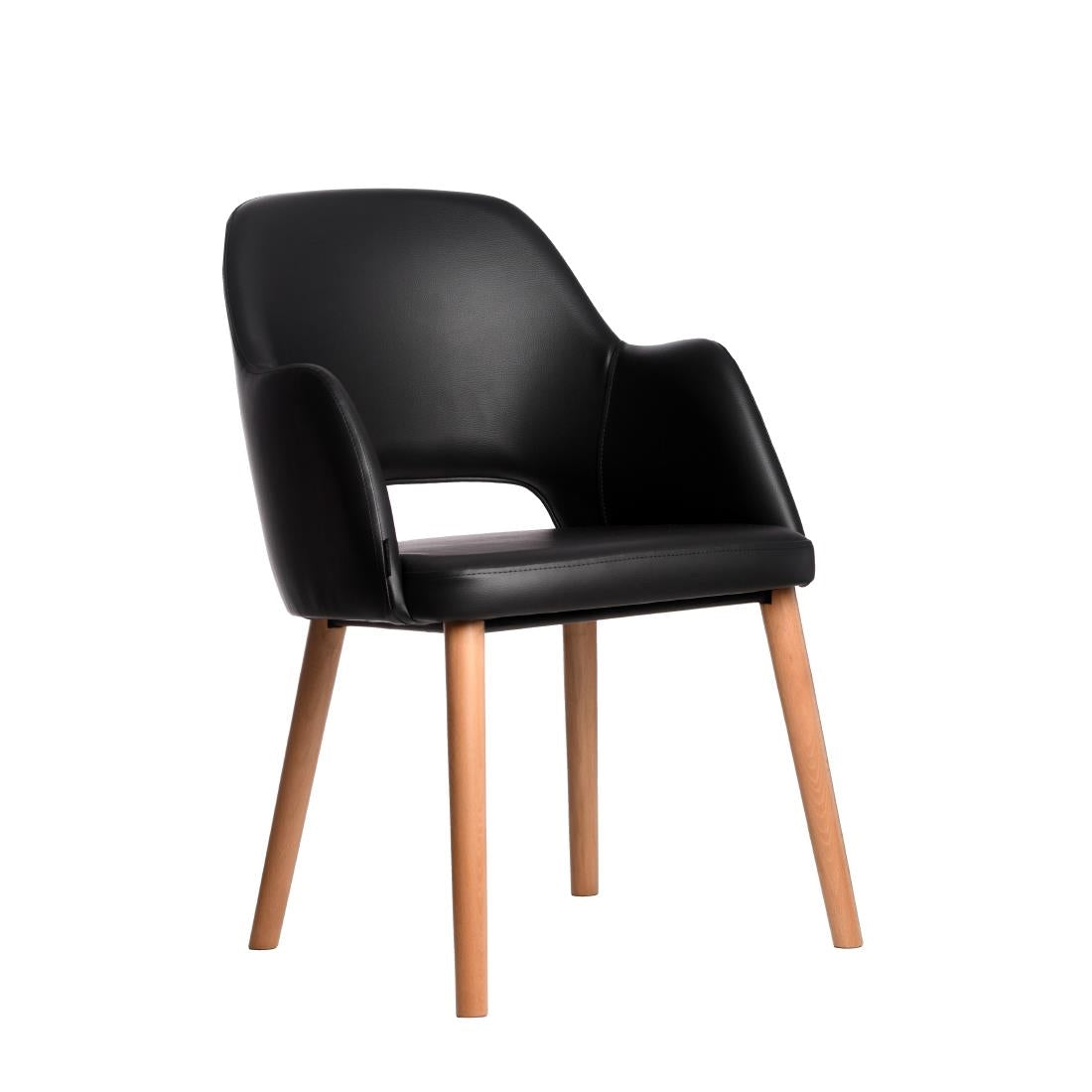 Furnlink Durafurn Sorbet Arm Chair-Black (2 Pack) • PAS-DU222