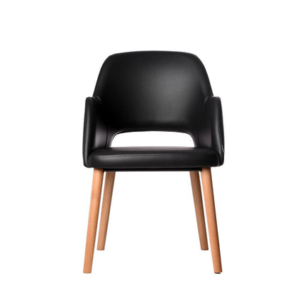 Furnlink Durafurn Sorbet Arm Chair-Black (2 Pack) • PAS-DU222