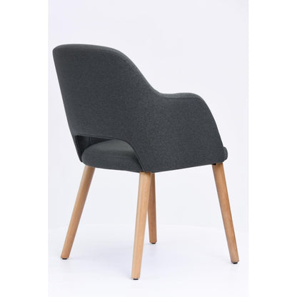 Furnlink Durafurn Sorbet Chair - Trojan Oak Legs/Anthracite Woven Fabric • PAS-DU228