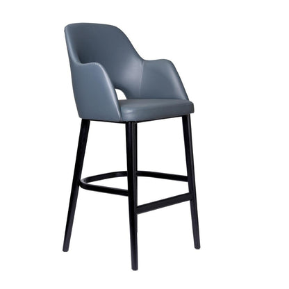 Furnlink Durafurn Sorbet Stool - Black Legs/Anthracite Vinyl • PAS-DU231