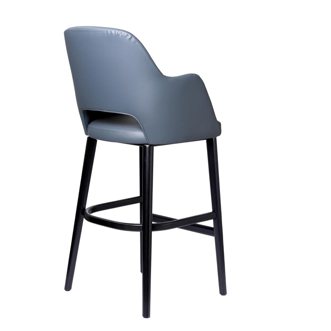 Furnlink Durafurn Sorbet Stool - Black Legs/Anthracite Vinyl • PAS-DU231