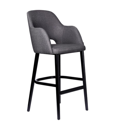 Furnlink Durafurn Sorbet Stool - Black Legs/Anthracite Woven Fabric • PAS-DU238