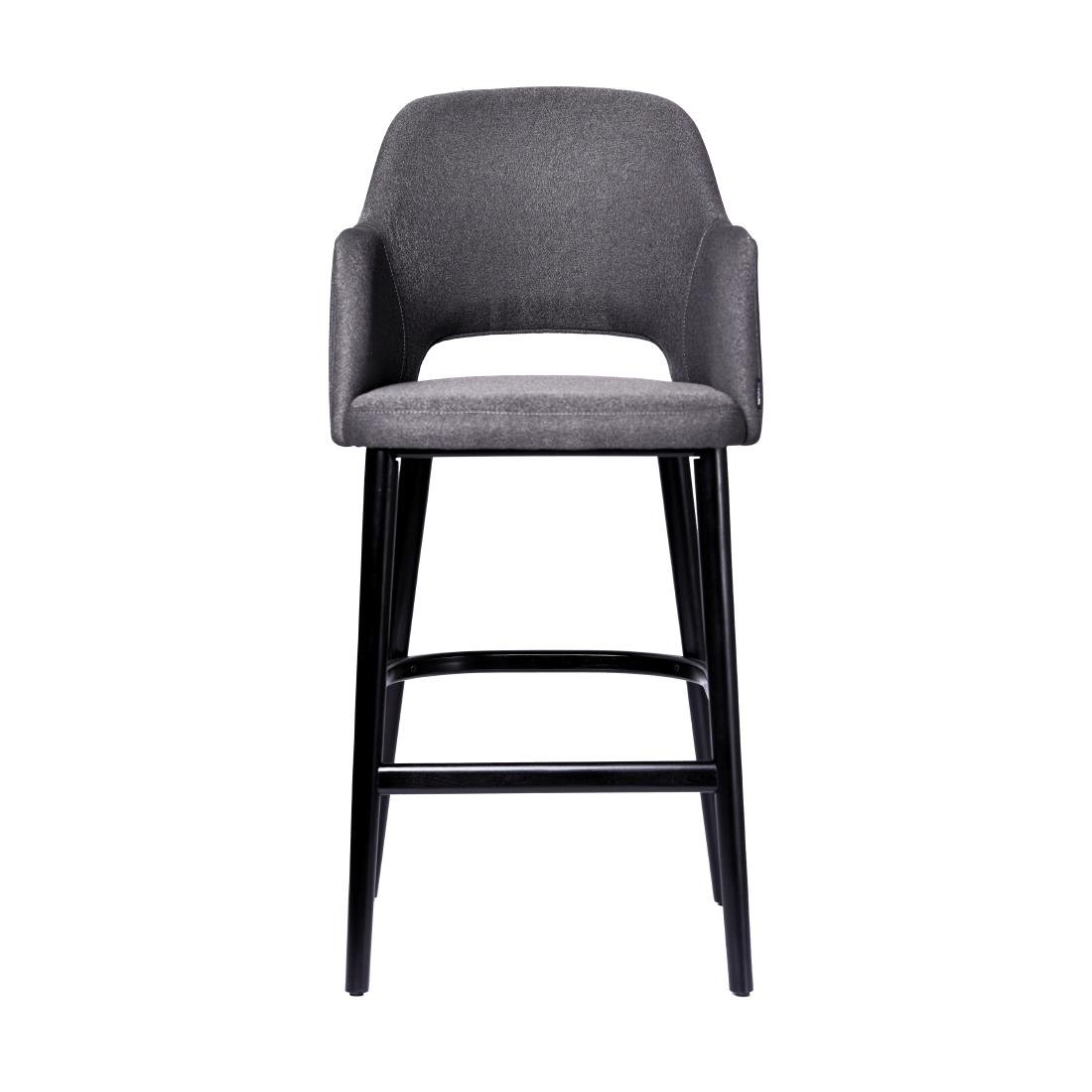 Furnlink Durafurn Sorbet Stool - Black Legs/Anthracite Woven Fabric • PAS-DU238