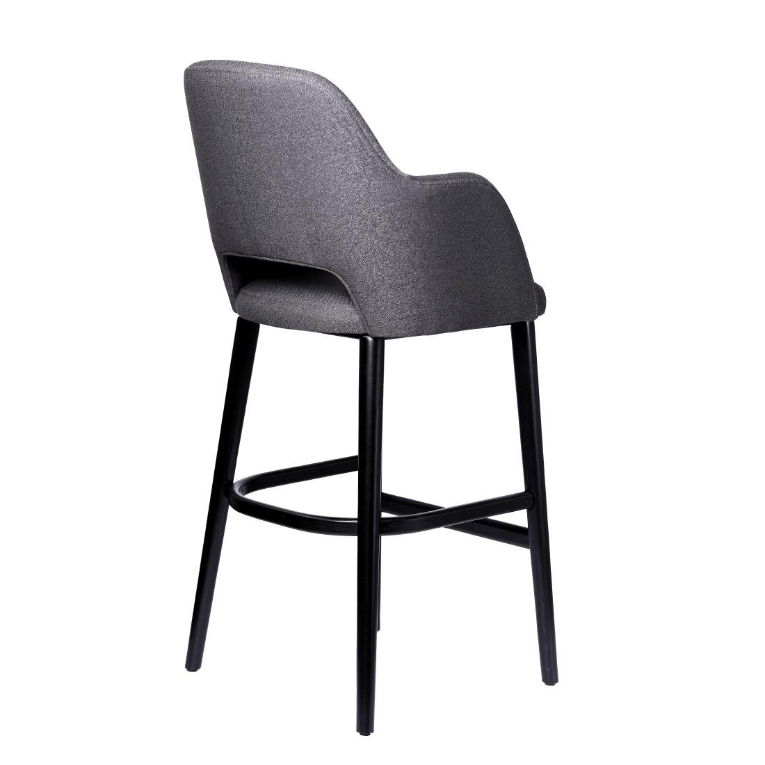 Furnlink Durafurn Sorbet Stool - Black Legs/Anthracite Woven Fabric • PAS-DU238