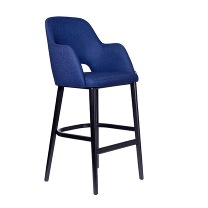 Furnlink Durafurn Sorbet Stool - Black Legs/Navy Woven Fabric • PAS-DU239