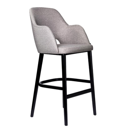 Furnlink Durafurn Sorbet Stool - Black Legs/Taupe Woven Fabric • PAS-DU240