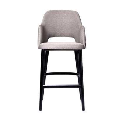 Furnlink Durafurn Sorbet Stool - Black Legs/Taupe Woven Fabric • PAS-DU240