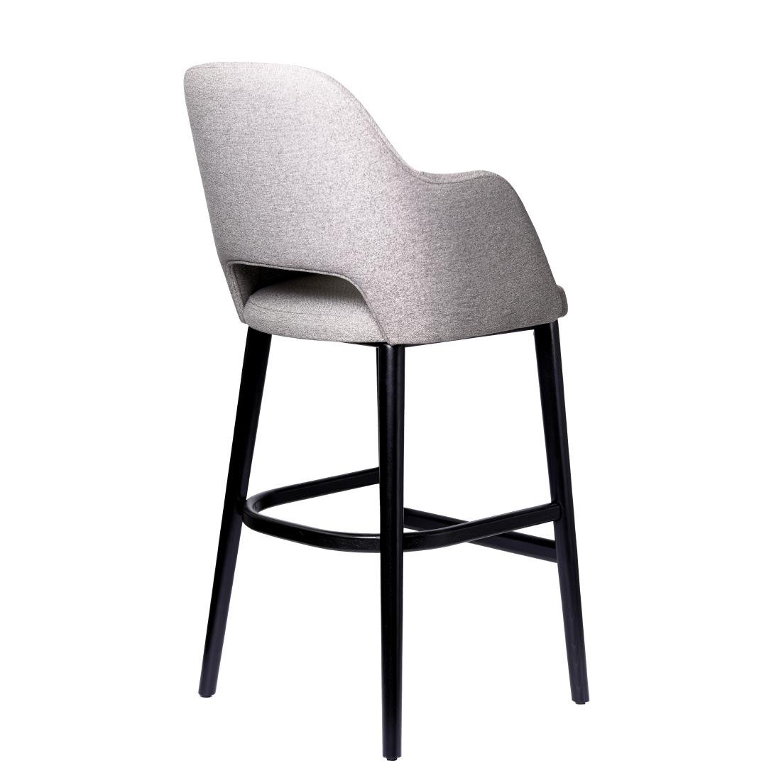 Furnlink Durafurn Sorbet Stool - Black Legs/Taupe Woven Fabric • PAS-DU240