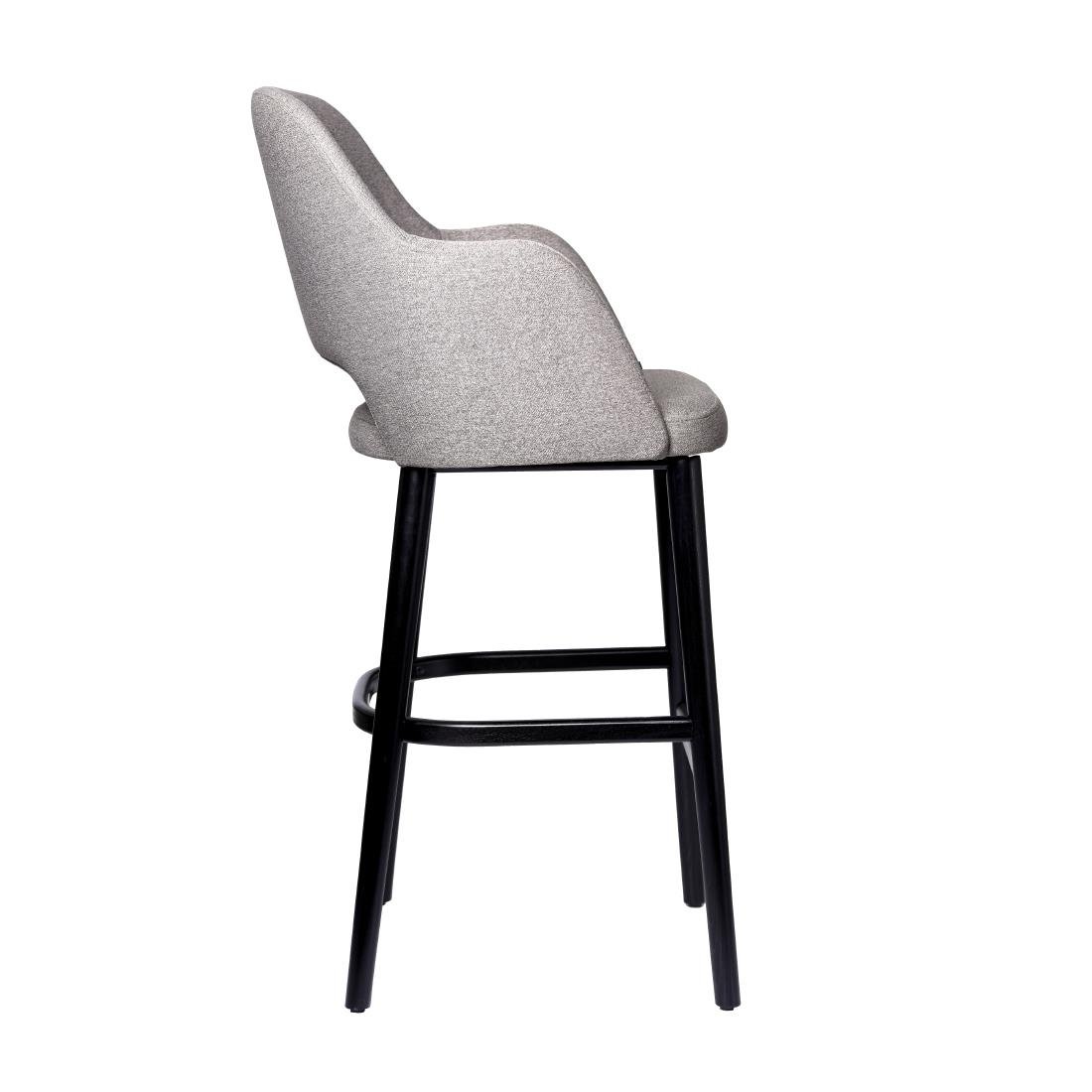 Furnlink Durafurn Sorbet Stool - Black Legs/Taupe Woven Fabric • PAS-DU240