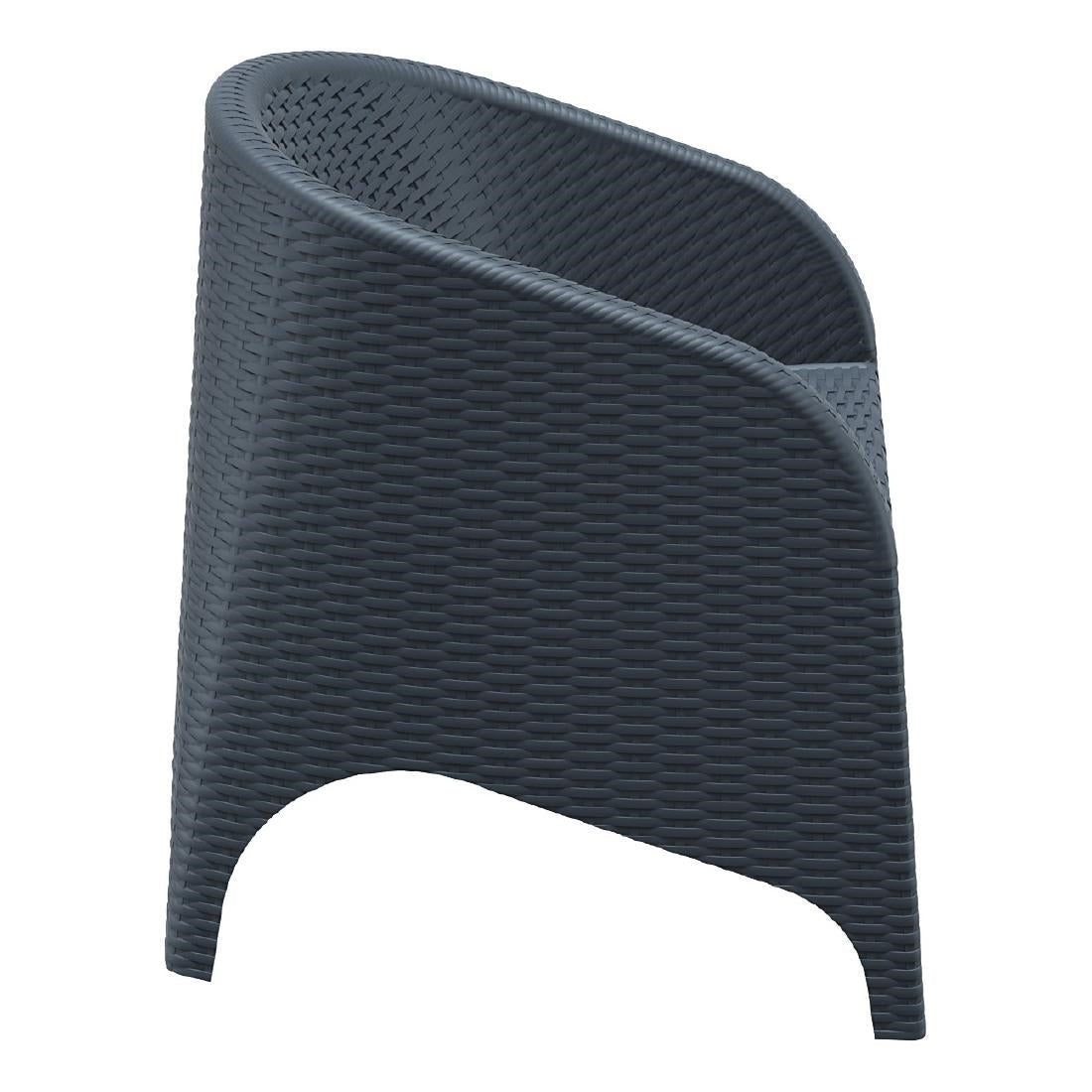 Siesta Aruba Armchair Anthracite (2 Pack) • PAS-DU251