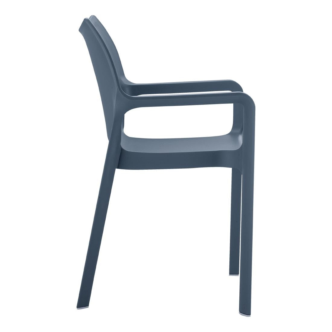 Siesta Diva Armchair Anthracite (4 Pack) • PAS-DU254
