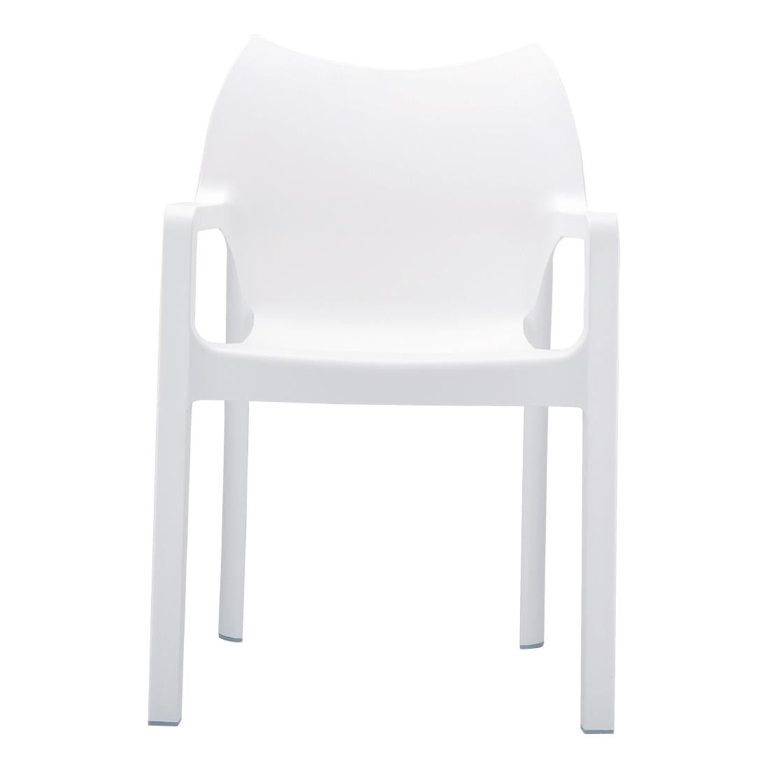 Siesta Diva Armchair White (4 Pack) • PAS-DU258