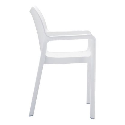Siesta Diva Armchair White (4 Pack) • PAS-DU258