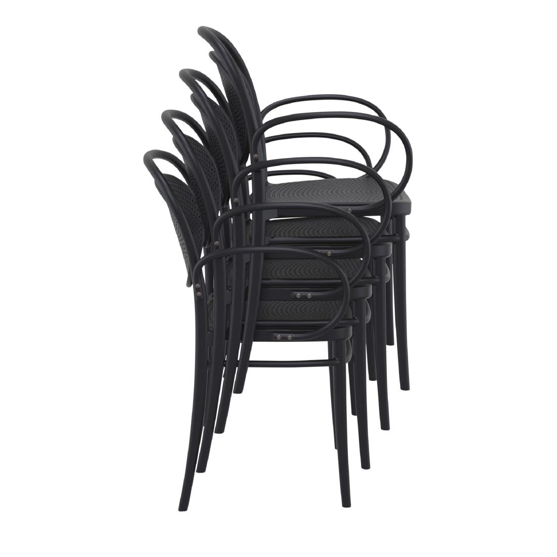 Siesta Marcel XL Chair Black (2 Pack) • PAS-DU265