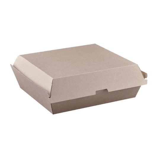 Detpak Endura Dinner Box Brown (150 Pack) (178 x 160 x 75mm / 7x6x3" | Pack of 150) • PAS-DU278