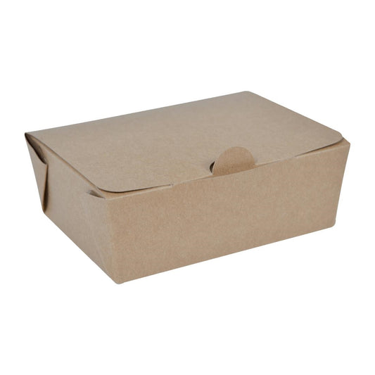 Detpak Small Takeaway Box Brown - 600ml (400 Pack) (125 x 95 x 49mm / 5x4x2" | Pack of 400) • PAS-DU291