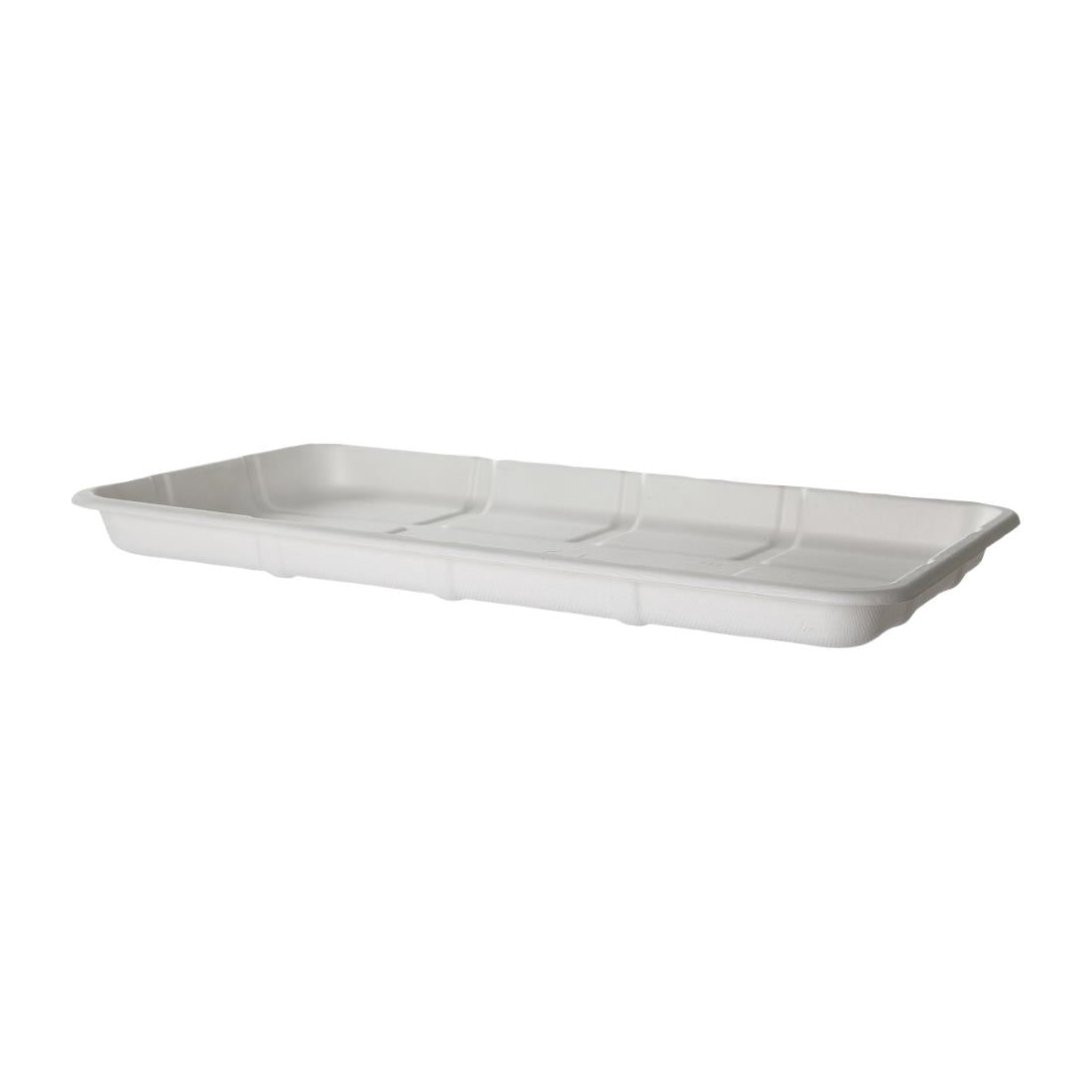 Detpak Sugarcane Meat & Produce Tray White - 375x210x27mm (200 Pack) (375 x 210 x 27mm / 14x8x1" | Pack of 200) • PAS-DU321