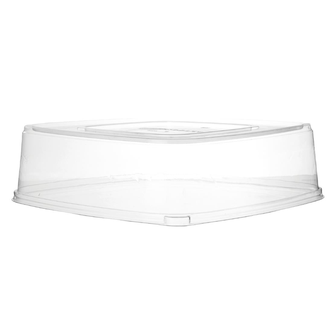 Detpak Pla Sugarcane Regalia Catering Tray Lid Clear - 363x363x99mm (50 Pack) (363 x 363 x 99mm / 14x14x3" | Pack of 50) • PAS-DU333