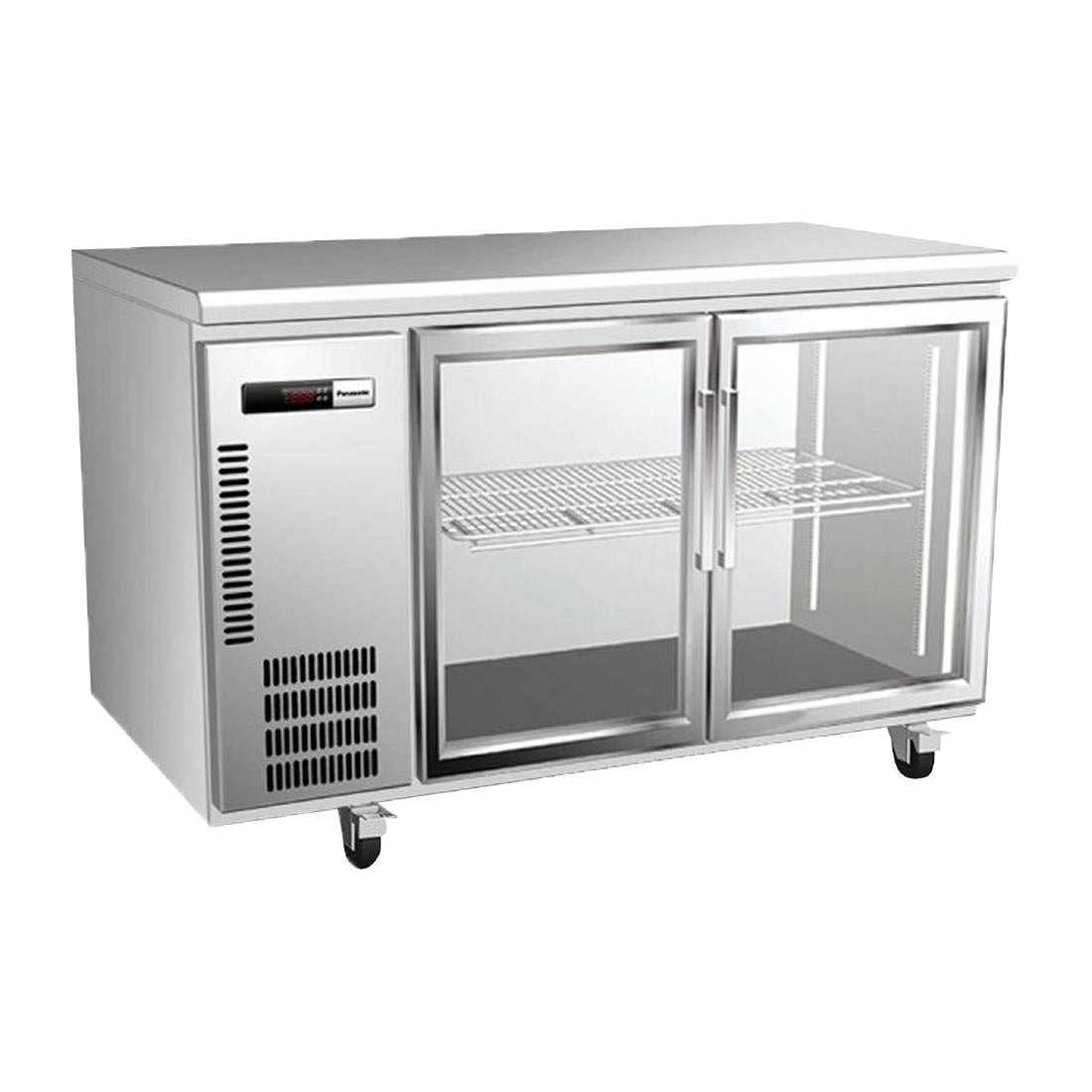 Panasonic Slimline Underbench Pillarless Double Door Refrigeration Unit - 214Ltr (Dimensions: 850mm(H) x 1200mm(W) x 600mm(D) / 33x47x23" | Capacity: 214Ltrs) • PAS-DU364