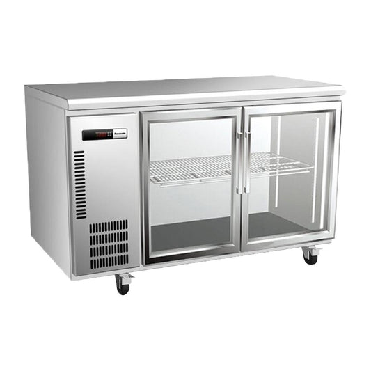 Panasonic Slimline Underbench Pillarless Double Door Refrigeration Unit - 214Ltr (Dimensions: 850mm(H) x 1200mm(W) x 600mm(D) / 33x47x23" | Capacity: 214Ltrs) • PAS-DU364