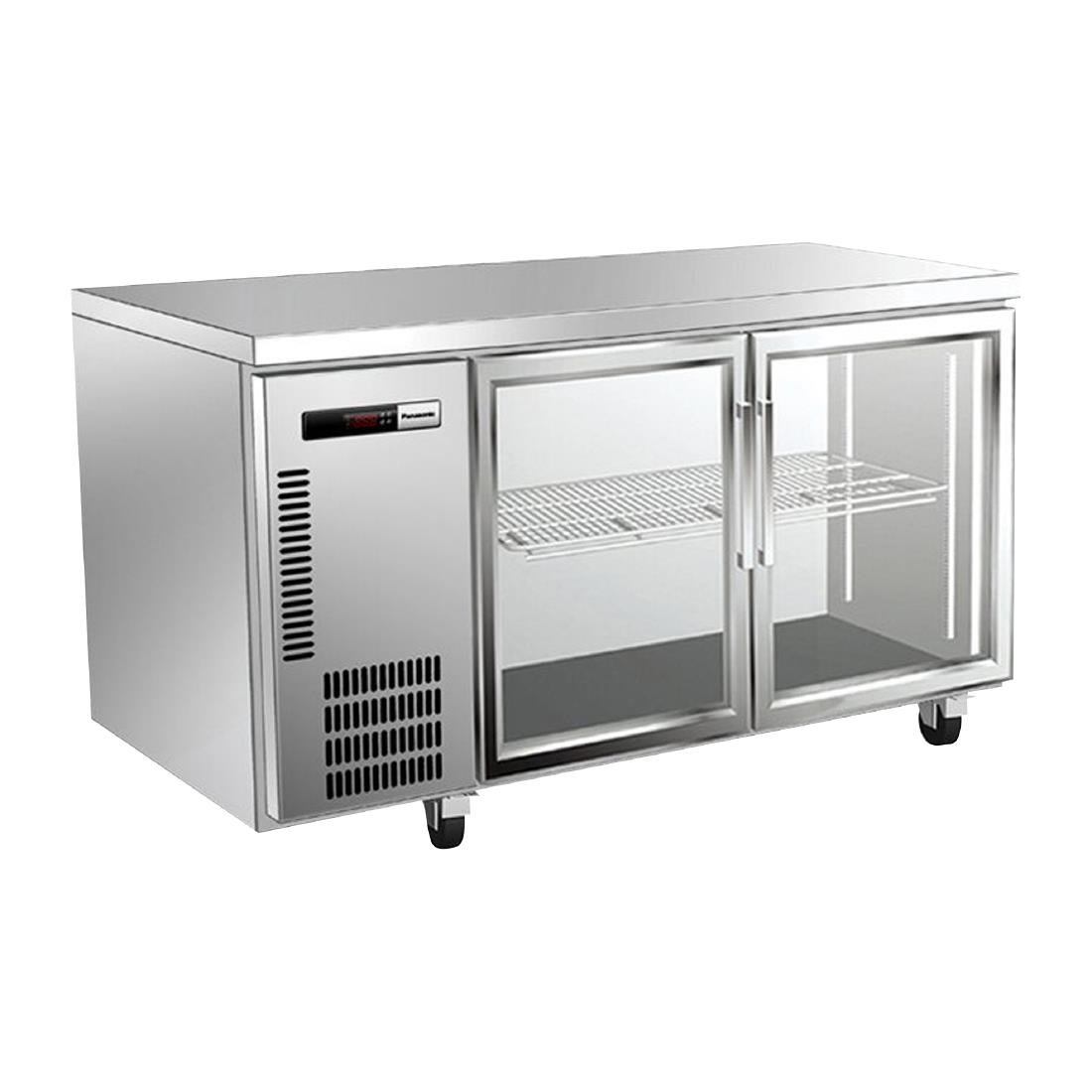 Panasonic Large Underbench Pillarless Double Door Refrigeration Unit - 280Ltr • PAS-DU365