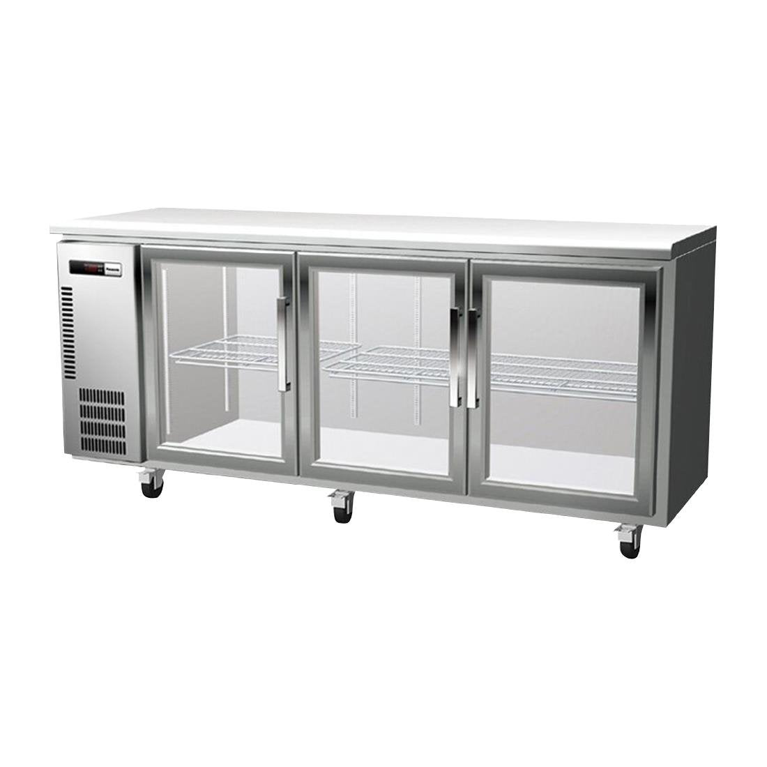 Panasonic Slimline Underbench Pillarless Triple Door Refrigeration Unit - 377Ltr • PAS-DU368