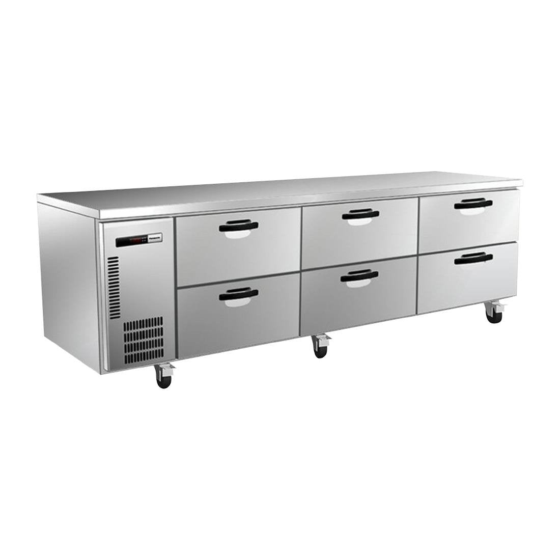 Panasonic Underbench Six Drawer Refrigeration unit - 155Ltr • PAS-DU372