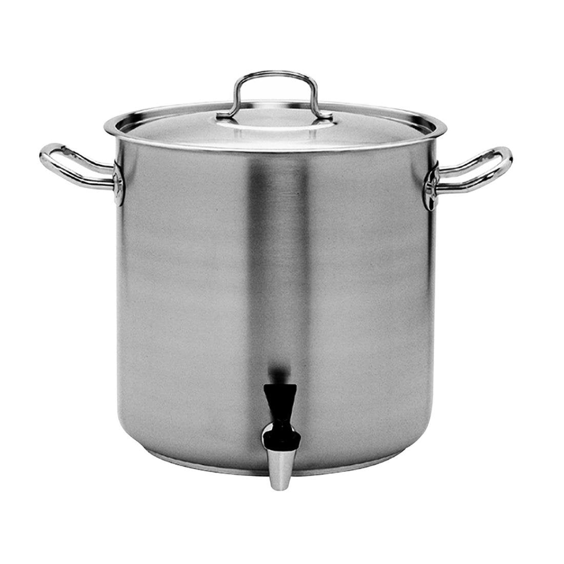 Pujadas Stockpot with Cover and Tap Inox-Pro 400mm - 50Ltr • PAS-DU389