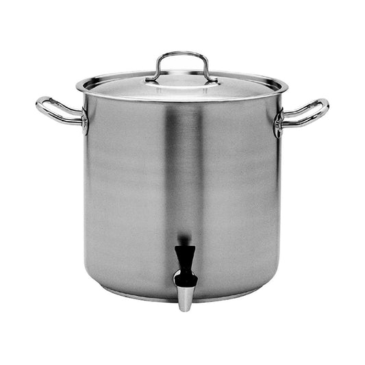 Pujadas Stockpot with Cover and Tap Inox-Pro 350mm - 33.6Ltr • PAS-DU390